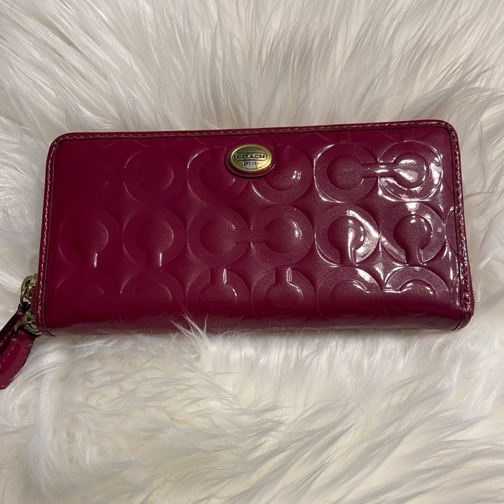 Patent leather wallet from Coach
